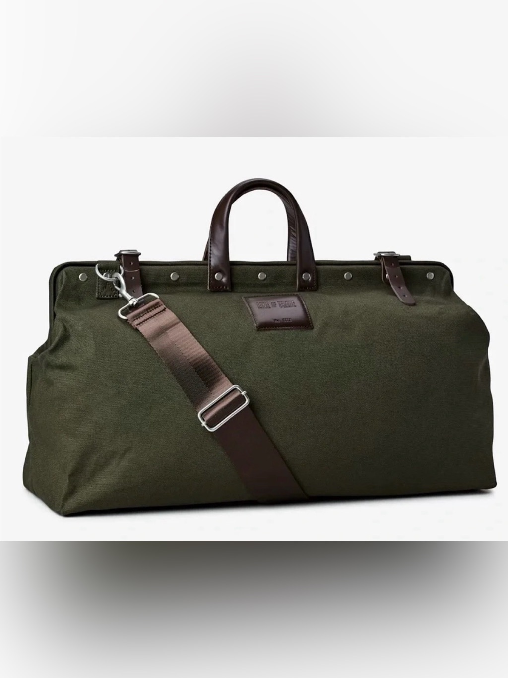 Line Of Trade Canvas Weekender Duffel Bag - Olive Green 0312